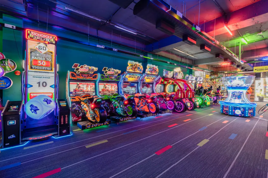 image shown of arcade games for How Torq03 Manages High-Volume Birthday Parties Smoothly